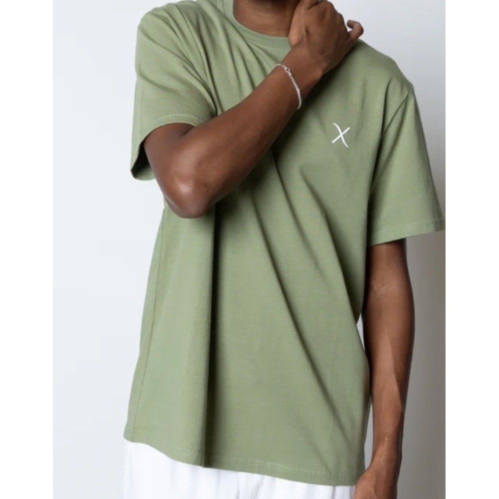 Clean Cut  DUSTY GREEN men's Regular Fit Short Slv T-shirt EXTRA LARGE